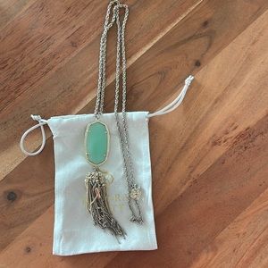 Kendra Scott green chalcedony Rayne necklace